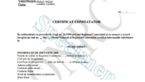 certificat constatator